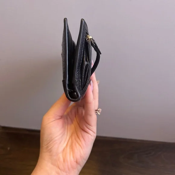 Kate Spade Black Textured Leather Card Holder - Picture 2 of 5